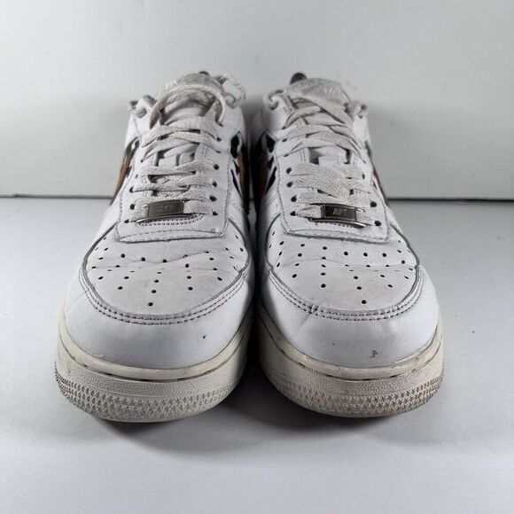 Nike Air Force 1 Low Custom Cow Print Lace Up Shoes Sneakers Women's 8.5 - Picture 2 of 9